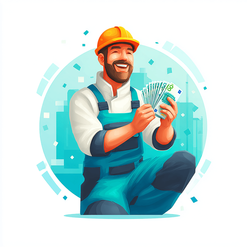 Blue Collar Counting Money